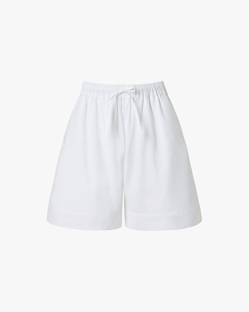 Tie Waist Short | Classic White