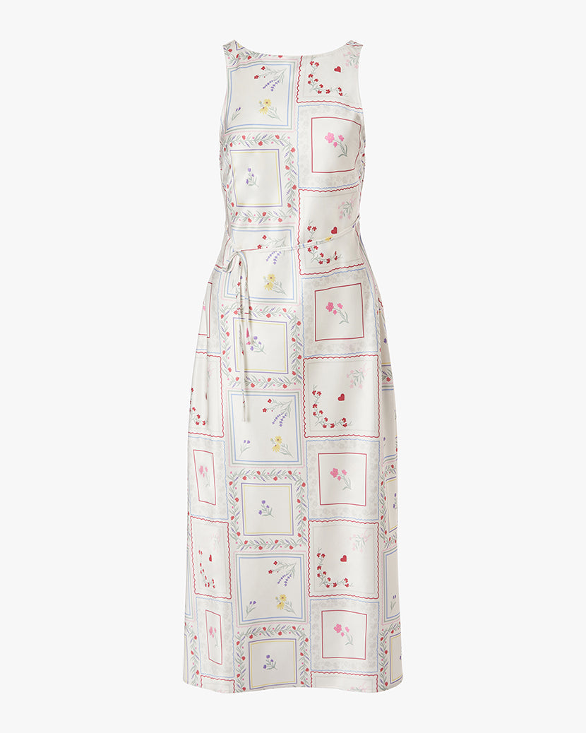 Boat Neck Slip Dress | Ivory