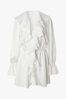 Ruffle Dress | White