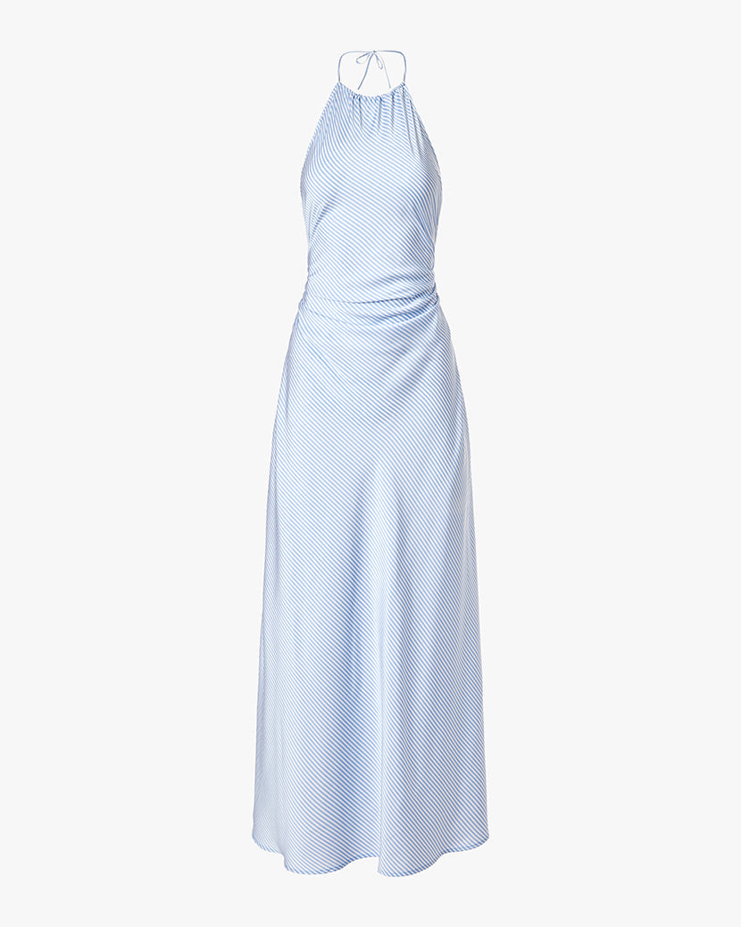 Halter Tie Neck Maxi Dress | Classic Blue