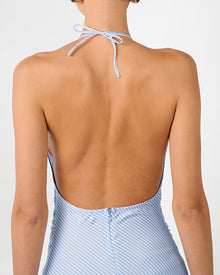 Halter Tie Neck Maxi Dress | Classic Blue