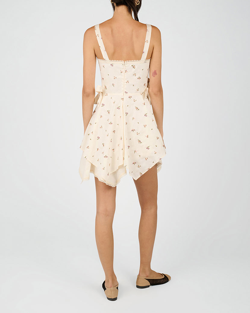 Handkerchief Mini Dress | Ivory