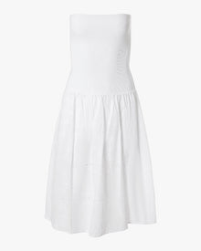 Ribbed Cotton Midi Dress | White (V1)