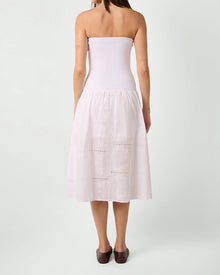 Ribbed Cotton Midi Dress | White (V1)