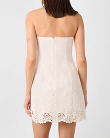 Strapless Peplum Mini Dress | Ivory