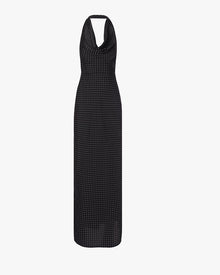 Cowl Halter Maxi Dress | Black