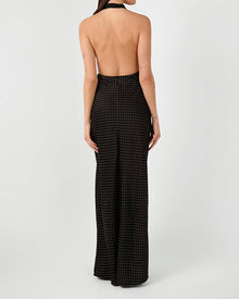 Cowl Halter Maxi Dress | Black