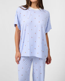 Sleep Tee | Baby Blue/Ivory
