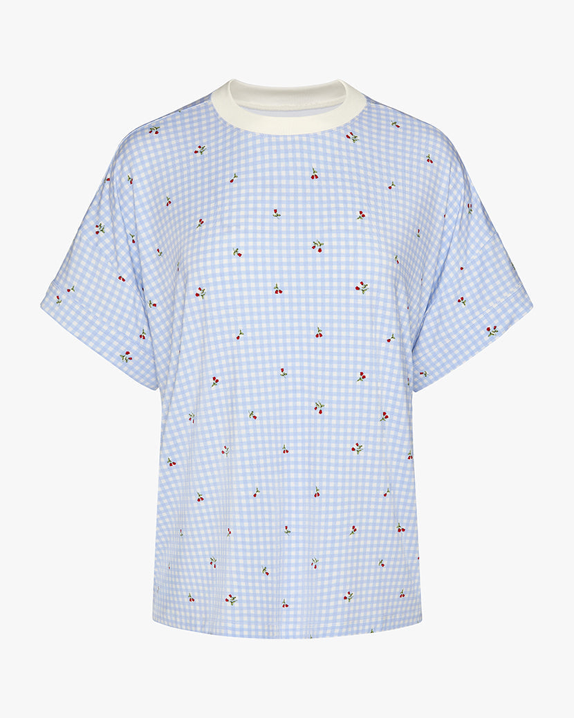 Sleep Tee | Baby Blue/Ivory