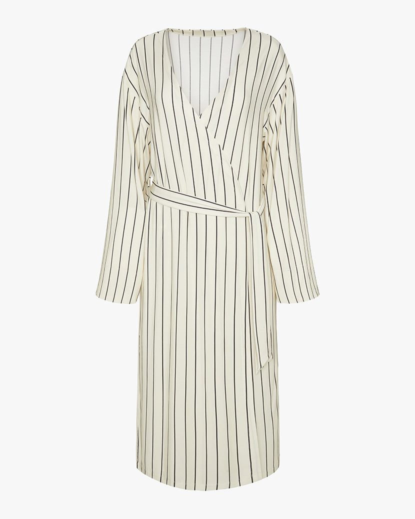 Modal Jersey Robe | Antique White/Black