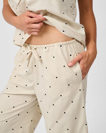 Ruffle Pull-On Pants | Oat/Black