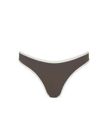 Classic Scoop Bikini Bottom | Mahogany/Off White