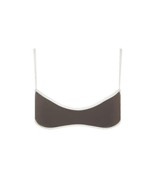Sport Bikini Top | Mahogany/Off White