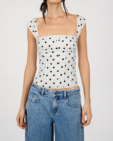 Ruched Cup Corset | White/Black