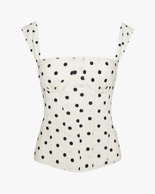 Ruched Cup Corset | White/Black