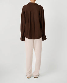 Kaftan Linen Top | Chestnut