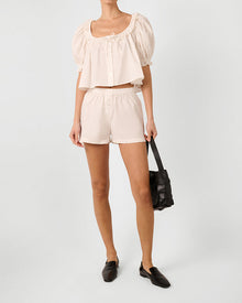 Ruffle Boxer Short | Ivory