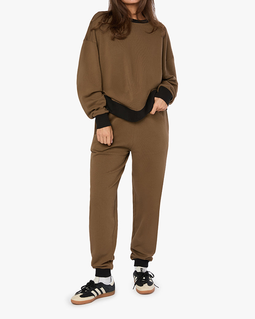 Slim Leg Jogger | Kangaroo/Black