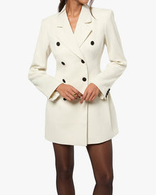 Peplum Blazer Mini Dress | Ivory