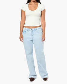 Mid Rise Slim Straight Pant | Super Light