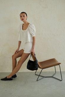 Ruffle Boxer Short | Ivory