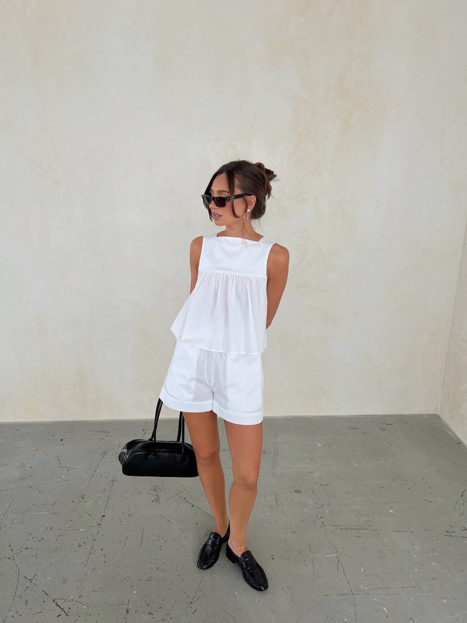 Tie Waist Short | Classic White