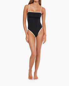 Strapless One Piece | Black/Off White