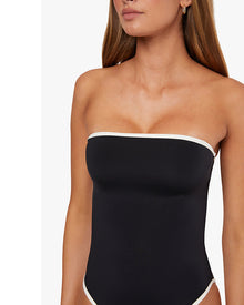 Strapless One Piece | Black/Off White