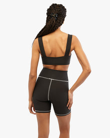 Corset Top Brushed Poly | Black