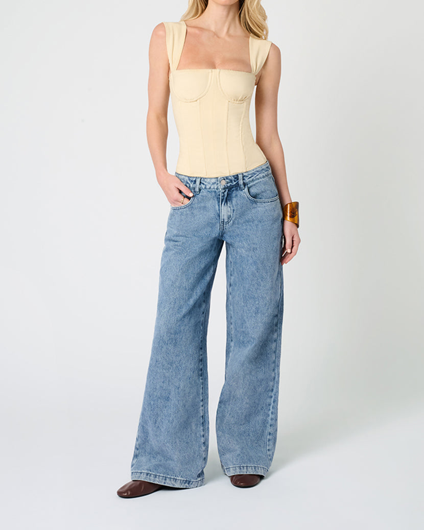 Ruched Cup Corset | Sand