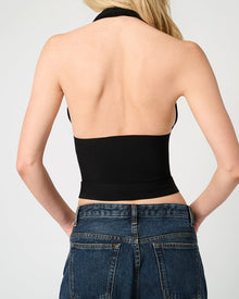 Knit Halter Top | Black