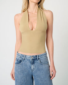 Knit Halter Top | Oat
