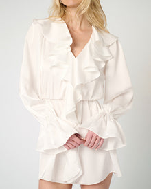 Ruffle Dress | White