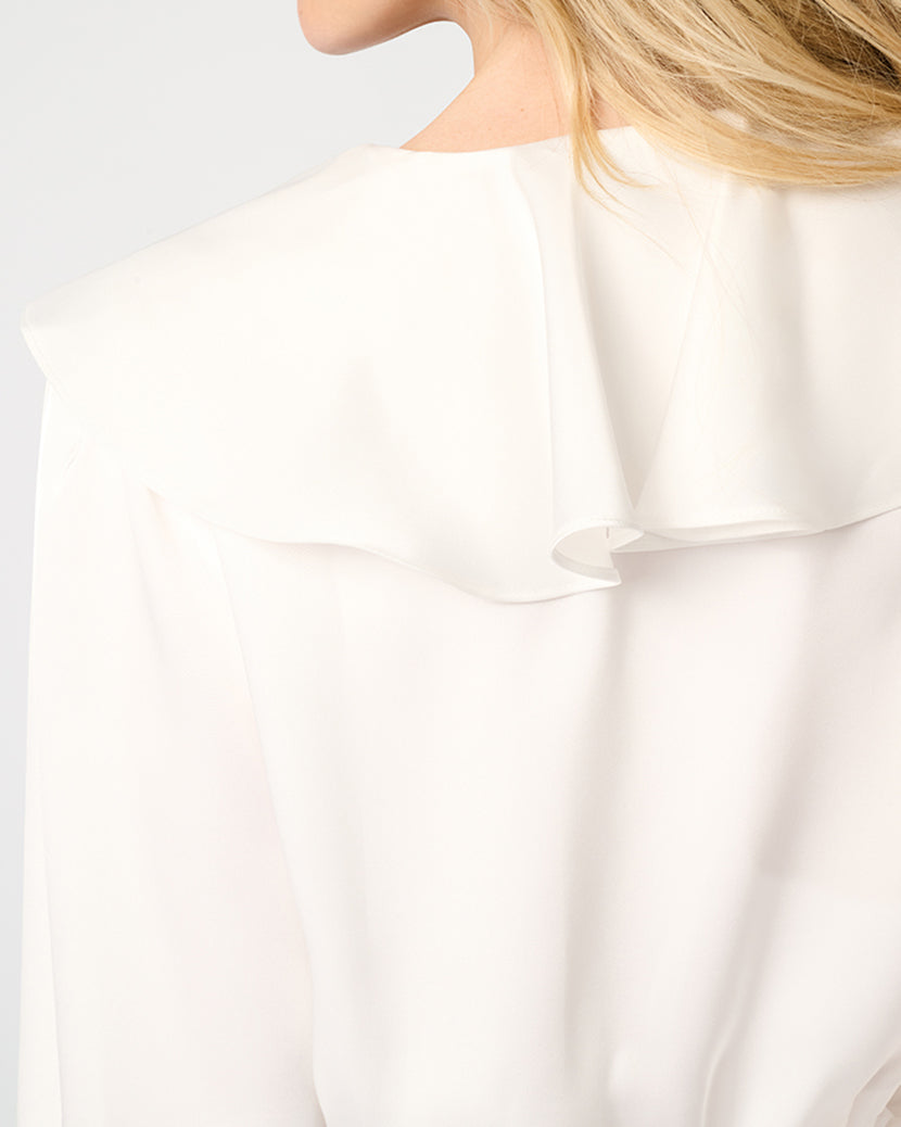 Ruffle Dress | White