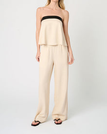 Straight Leg Pant | Black/Taupe