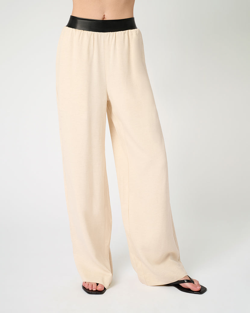 Straight Leg Pant | Black/Taupe