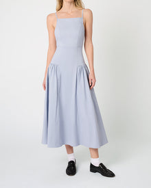 Flare Panel Midi Dress | Powder Blue