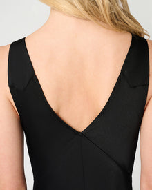 Ruched Cup Slip Maxi Dress | Black