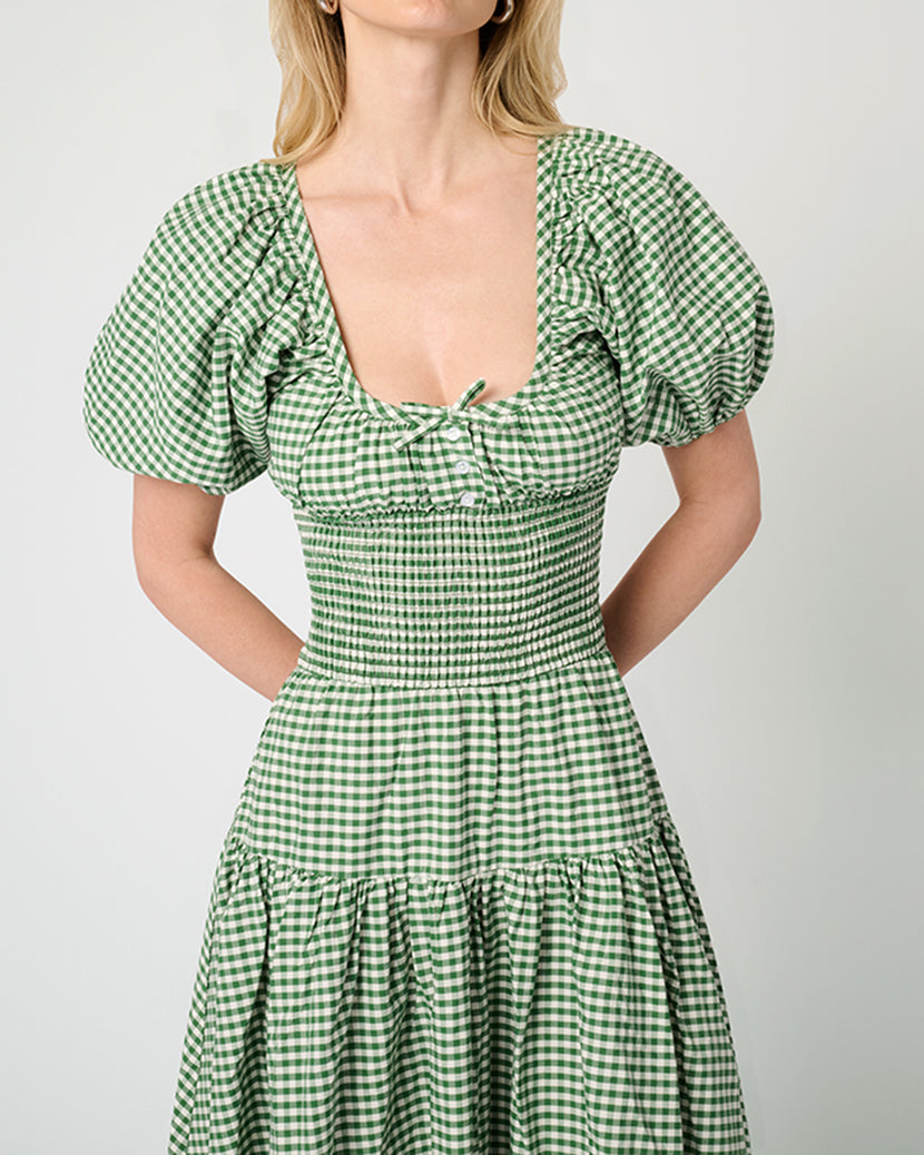 Smocked Waist Midi Dress | Fern