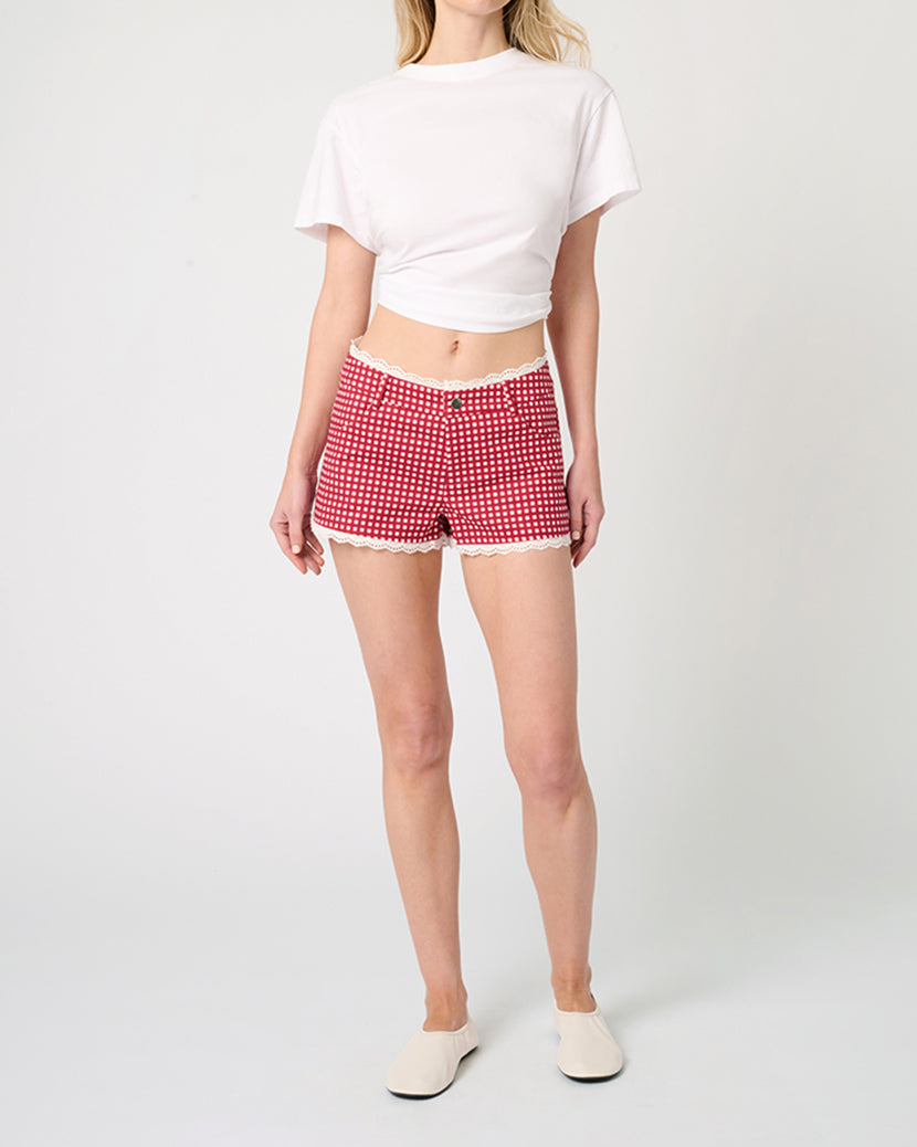 Low Rise Hot Short | Red