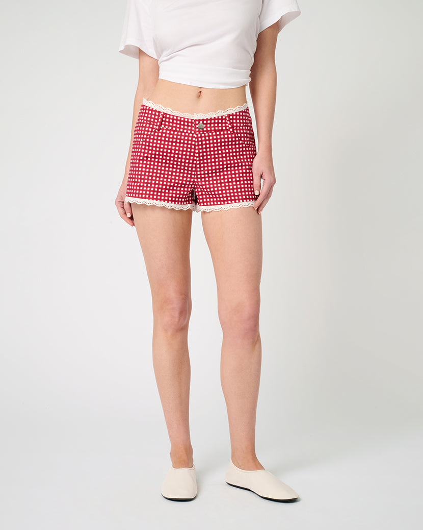 Low Rise Hot Short | Red