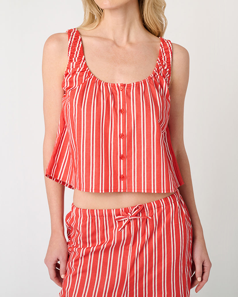 Scoop Neck Cami Top | Vibrant Red