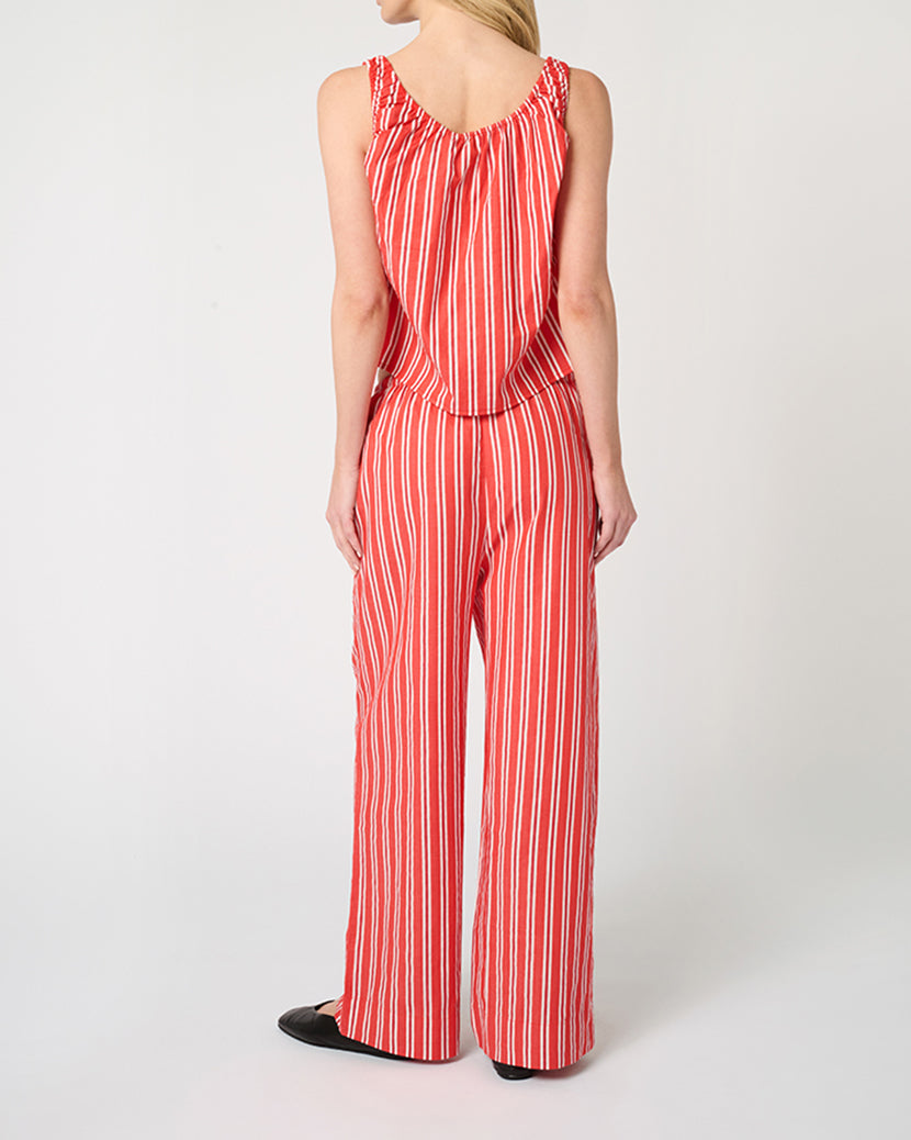 Tie Waist Pant | Vibrant Red