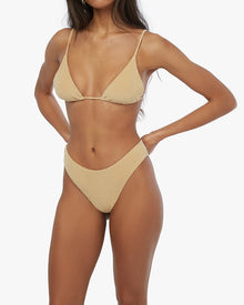 Classic Scoop Stripe Towel Terry Bikini Bottom | Bread Basket