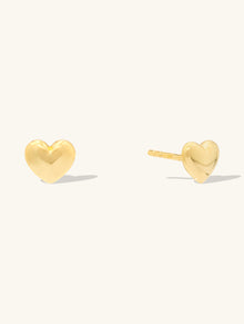 Classic Heart Stud Earrings | 14K Gold Plated Brass
