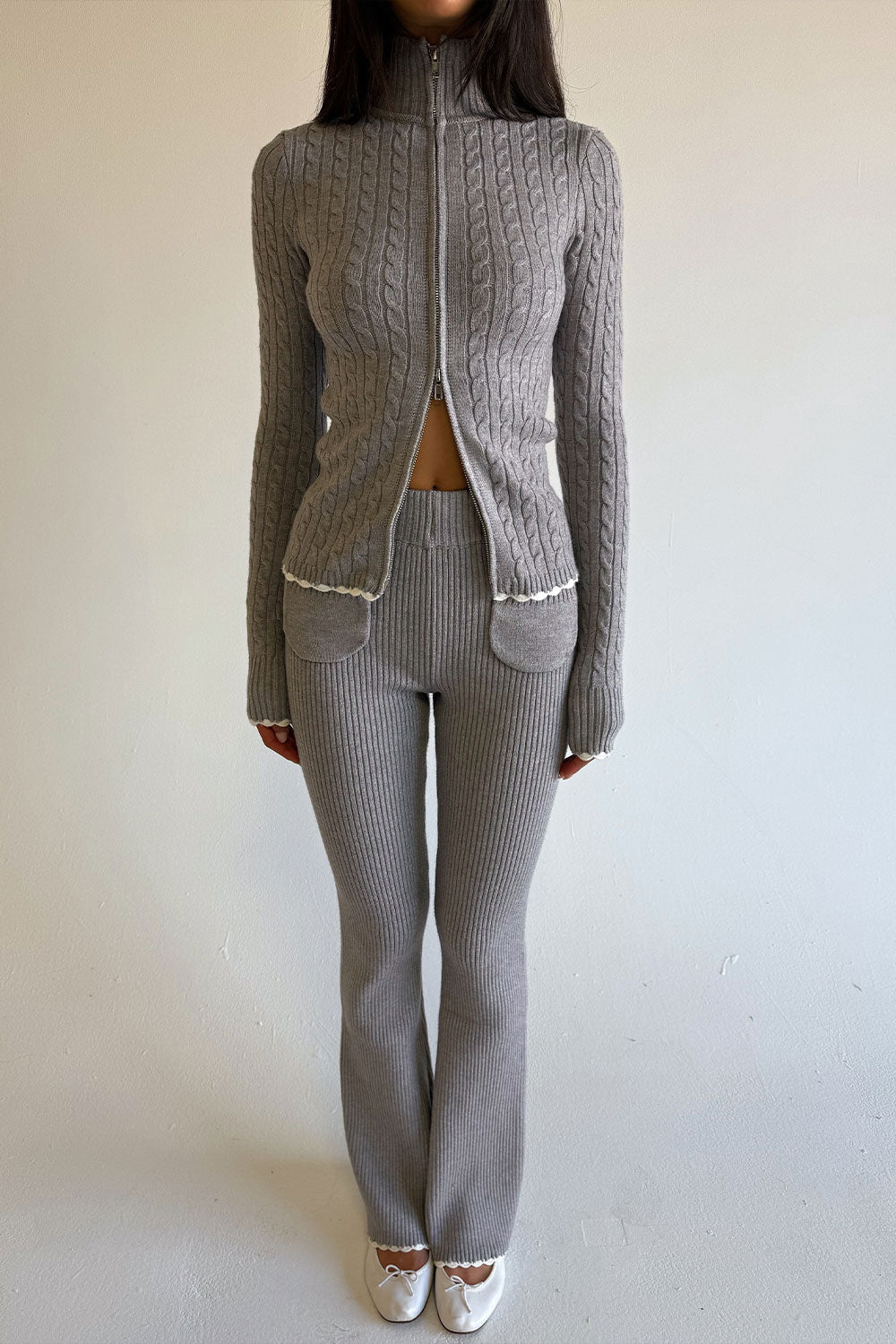 Camden Knit Pants - Rain Cloud