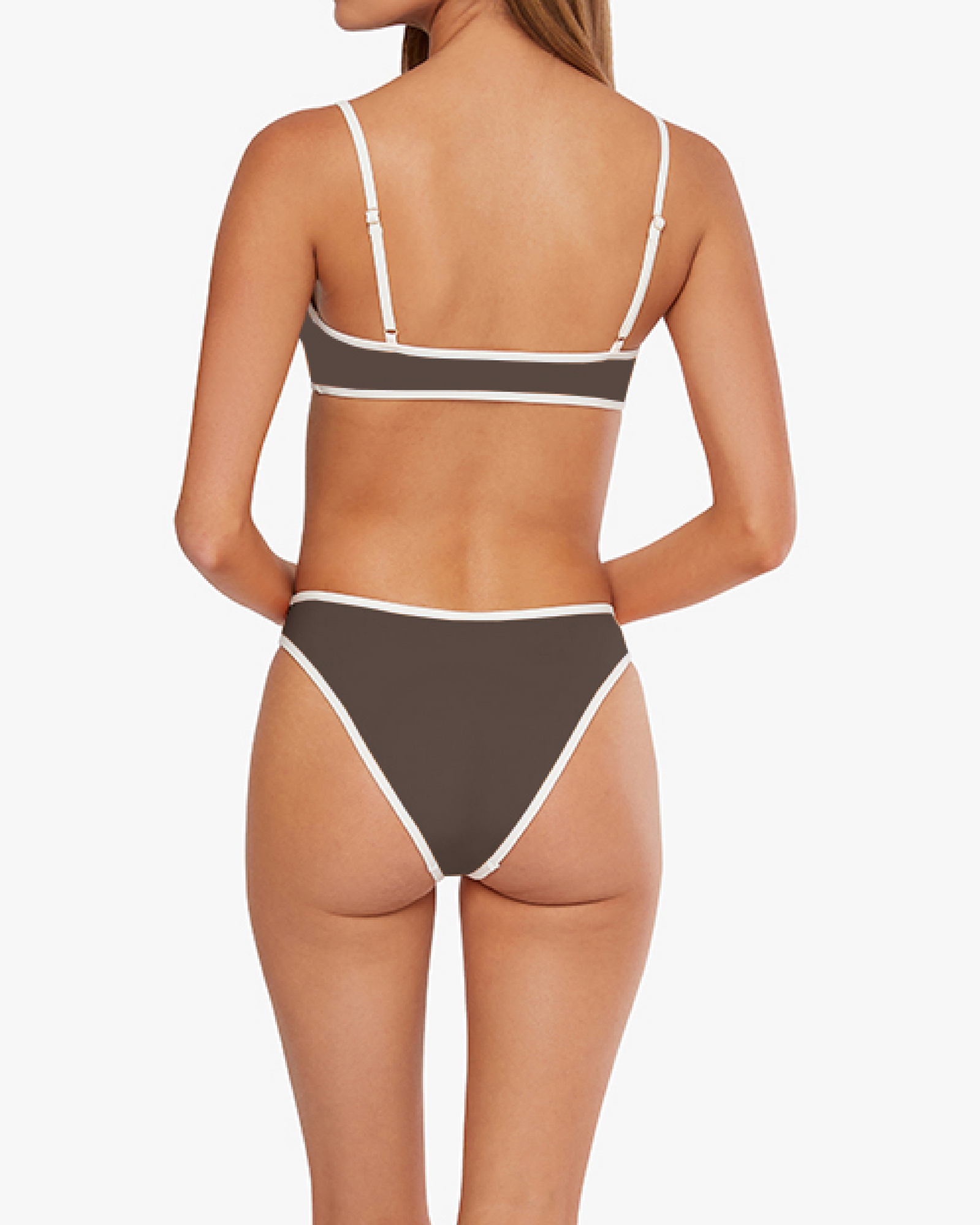 Sport Bikini Top | Mahogany/Off White