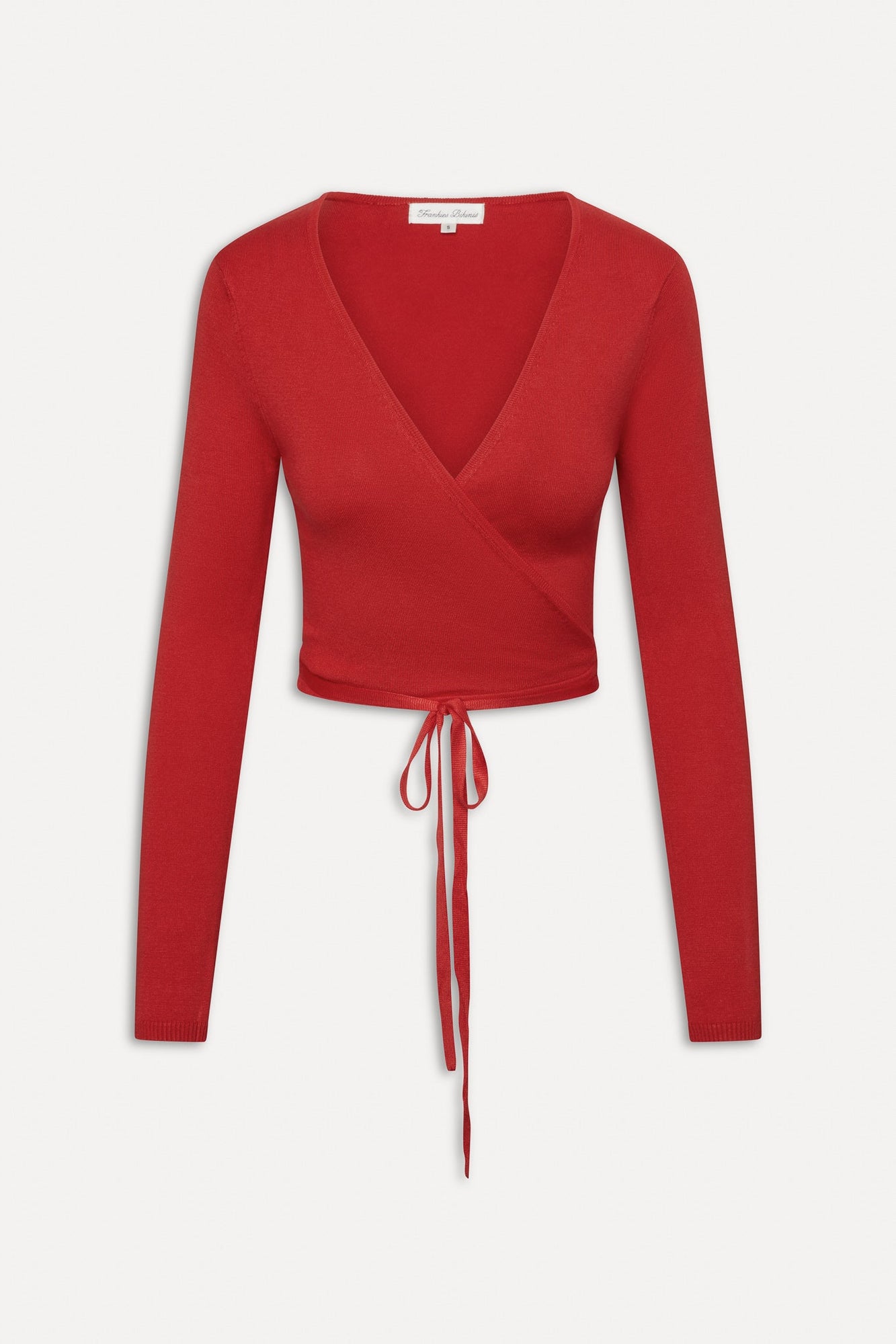 Whisper Long Sleeve Wrap Top - Cherry