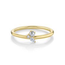 Women | White Diamond Woven Cluster Ring | 14k Yellow Gold