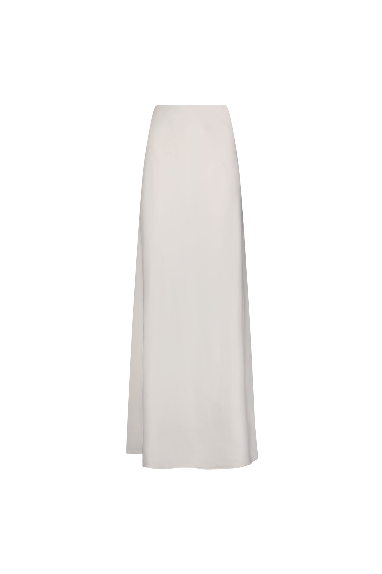 satin maxi skirt white sand